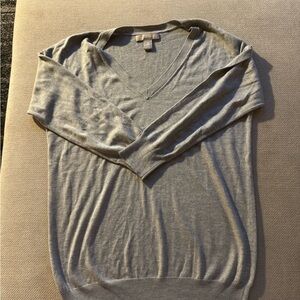 Gray V-Neck Sweater